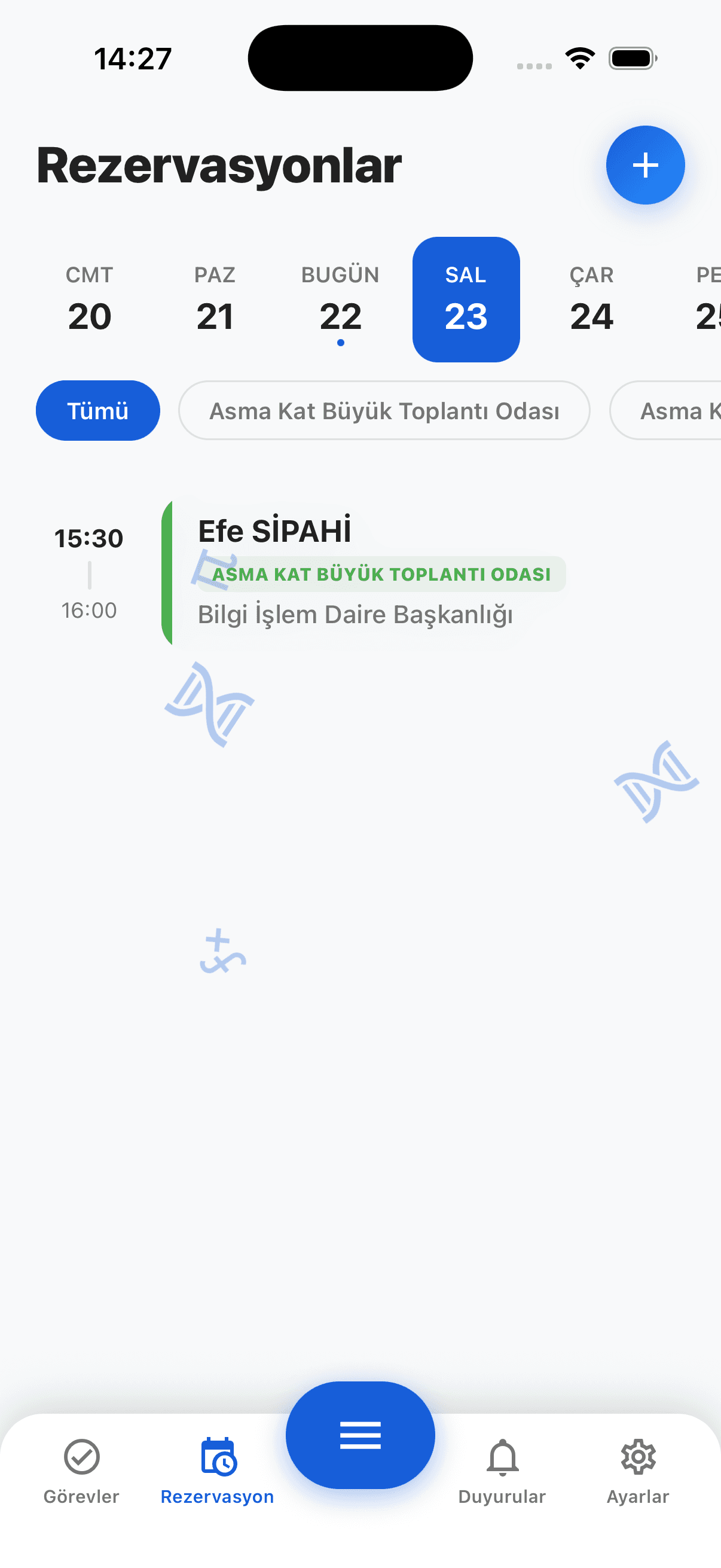 LHU Mobile toplantı odası rezervasyonları